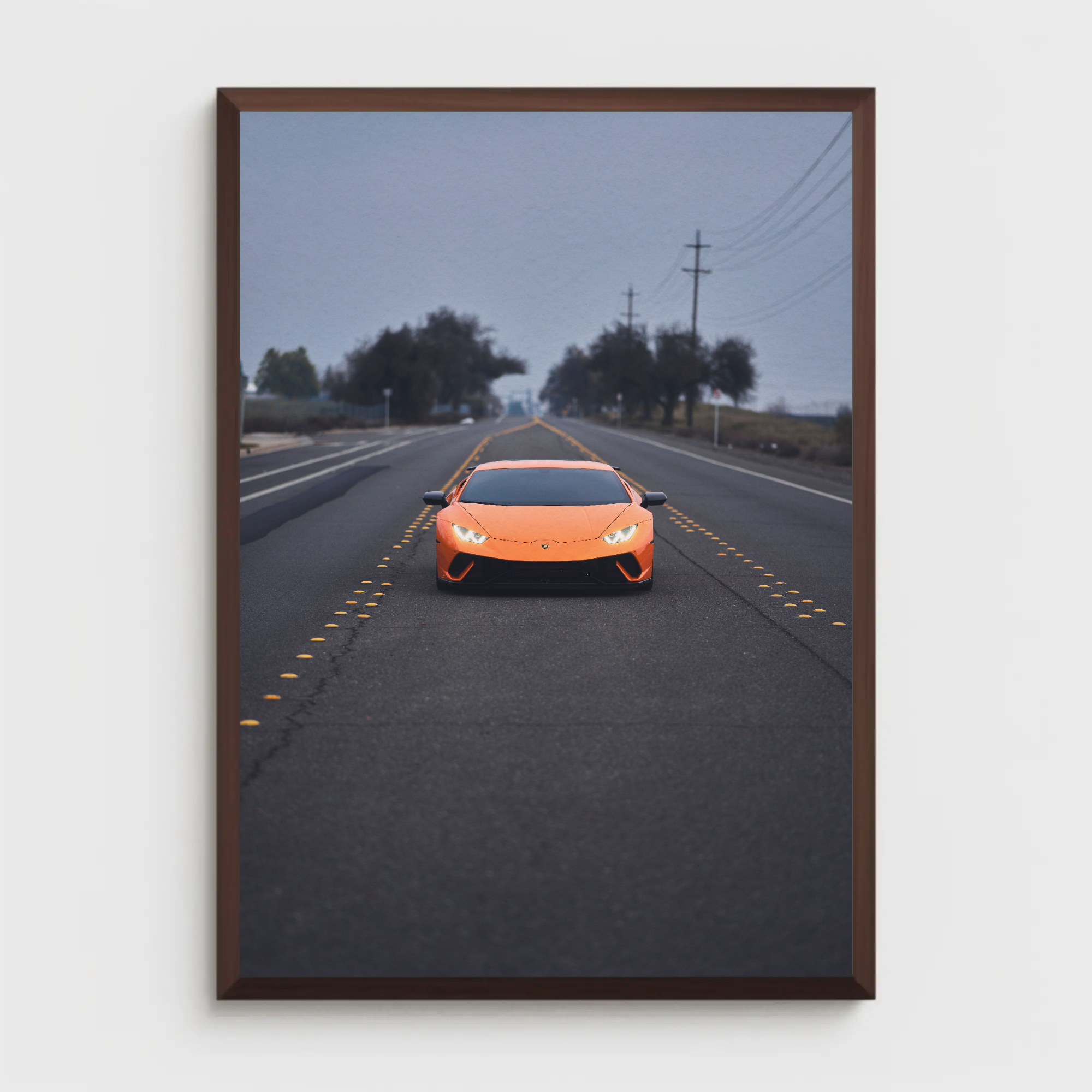 Lamborghini Huracan Automotive Car Poster #050 - Throttle Designs