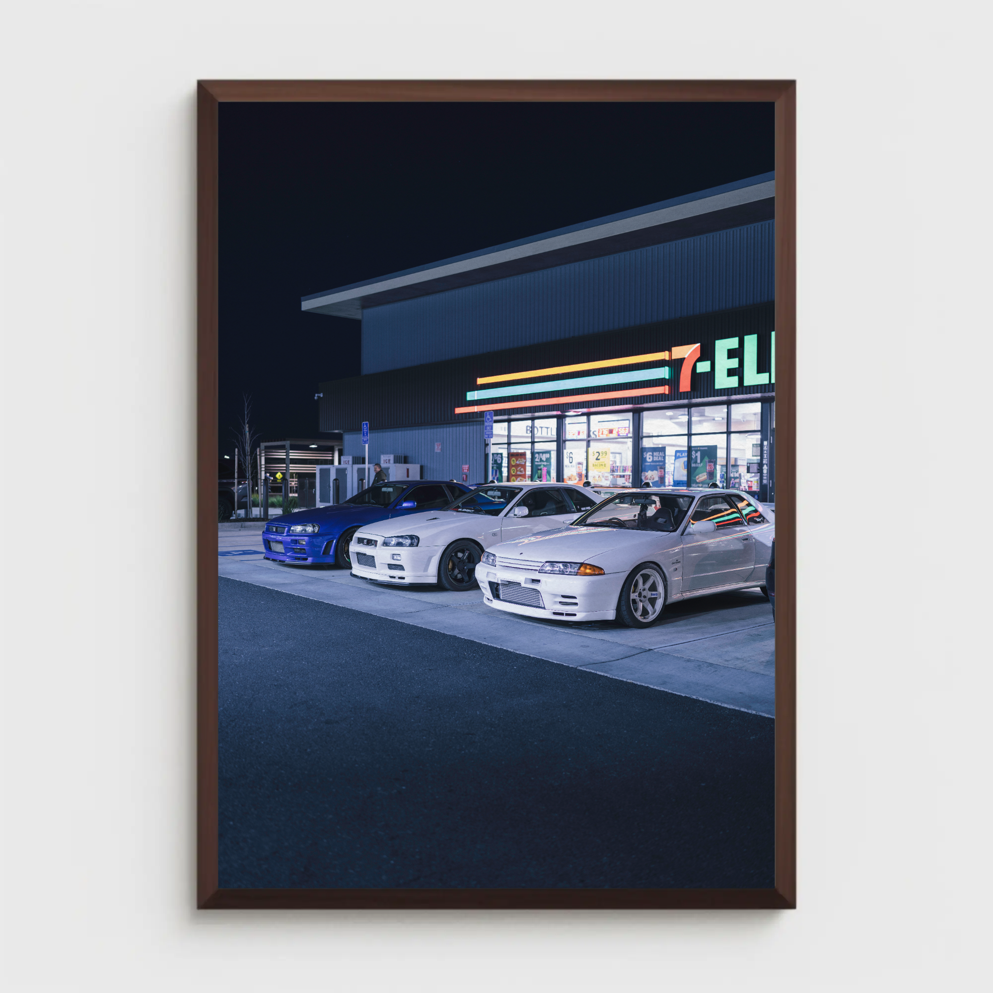 Nissan GTR R32 and R34 Skyline Automotive Car Poster #007 - Throttle Designs