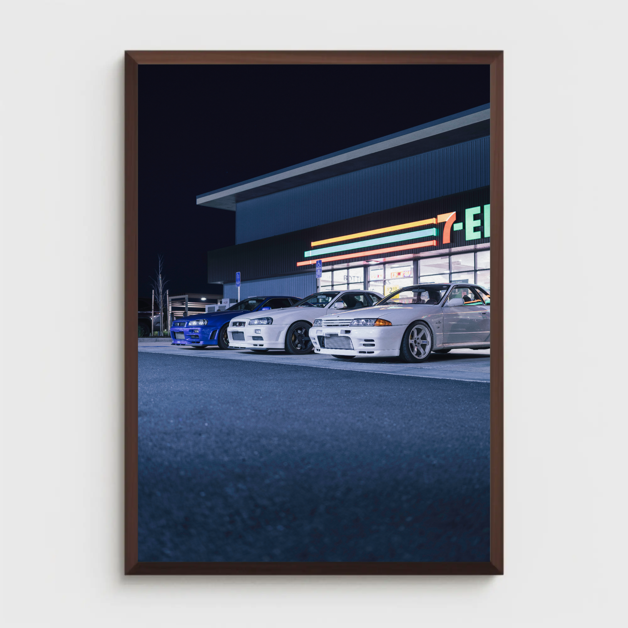 Nissan GTR R32 and R34 Skyline Automotive Car Poster #008 - Throttle Designs