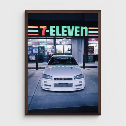 Nissan GTR R34 Skyline Automotive Car Poster #020 - Throttle Designs