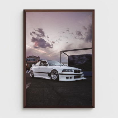 BMW E36 M3 Automotive Car Poster #003 - Throttle Designs