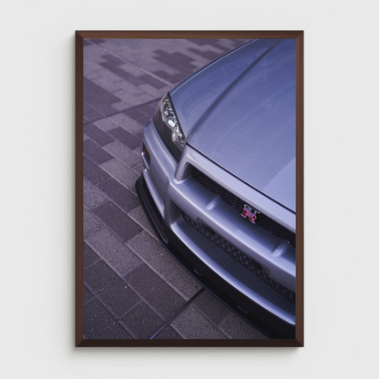 Nissan GTR R34 Skyline Automotive Car Poster #004 - Throttle Designs