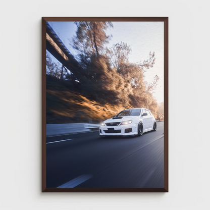 Subaru WRX STI Automotive Car Poster #002 - Throttle Designs