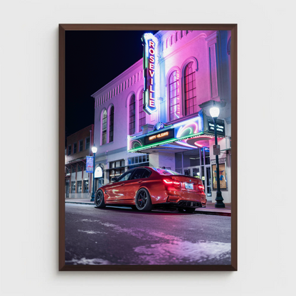 BMW F80 M3 Automotive Car Poster #004 - Throttle Designs