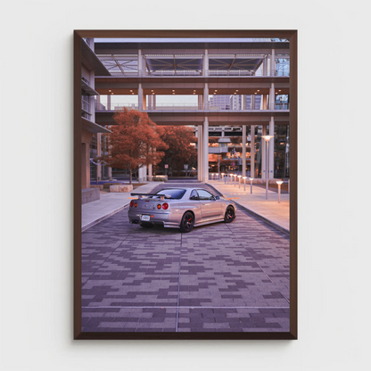 Nissan GTR R34 Skyline Automotive Car Poster #008 - Throttle Designs