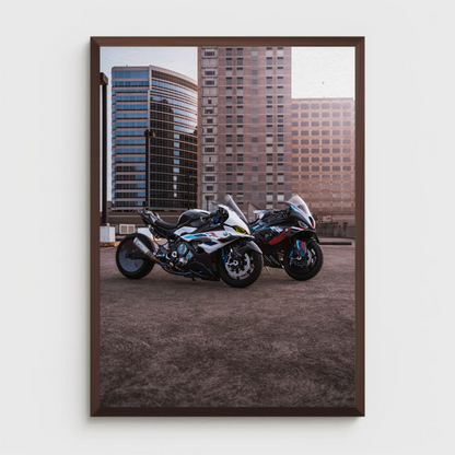 BMW M1000RR And S1000RR Drag Spec Motorcycle #002 Poster - Throttle Designs