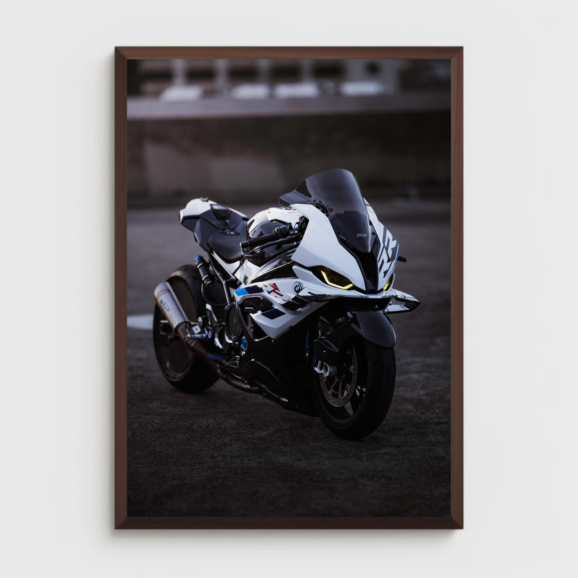 BMW S1000RR Drag Spec Motorcycle Poster #005 - Throttle Designs