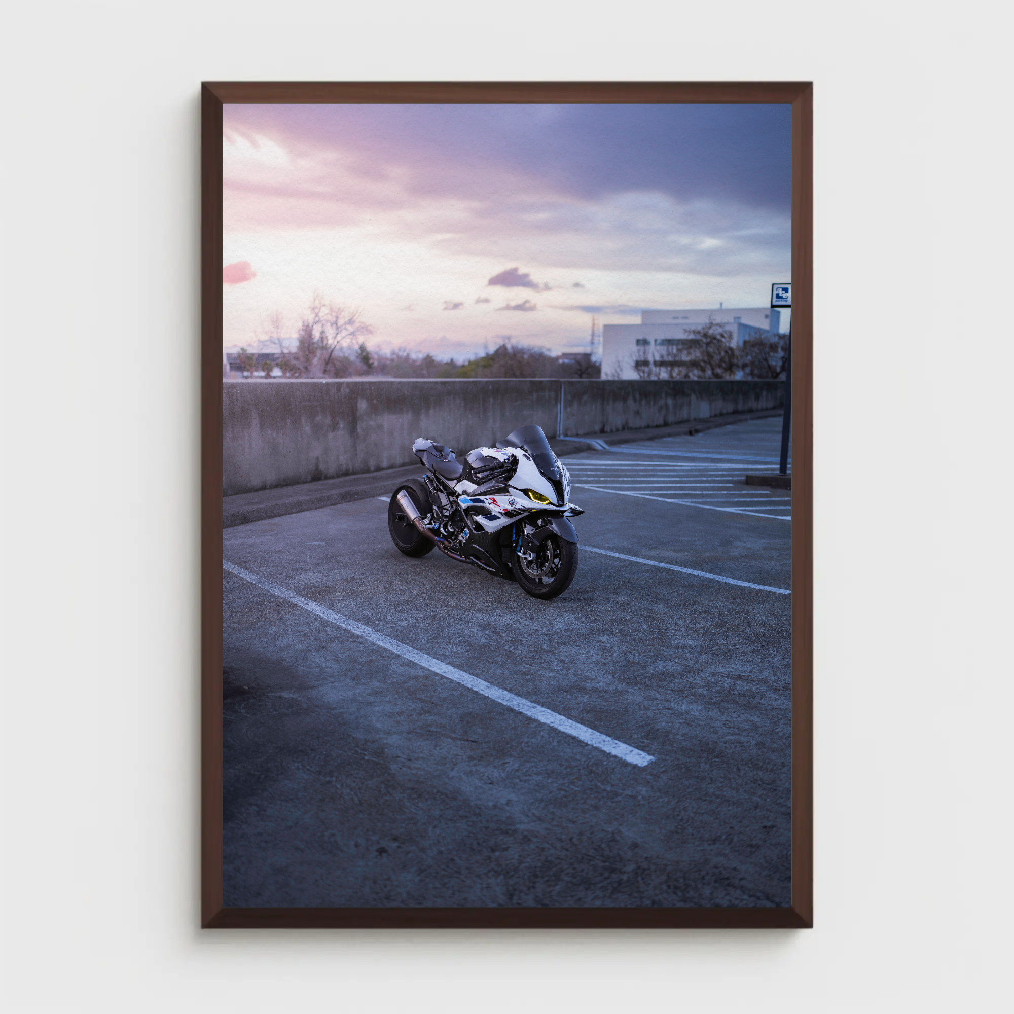 BMW S1000RR Drag Spec Motorcycle Poster #015 - Throttle Designs