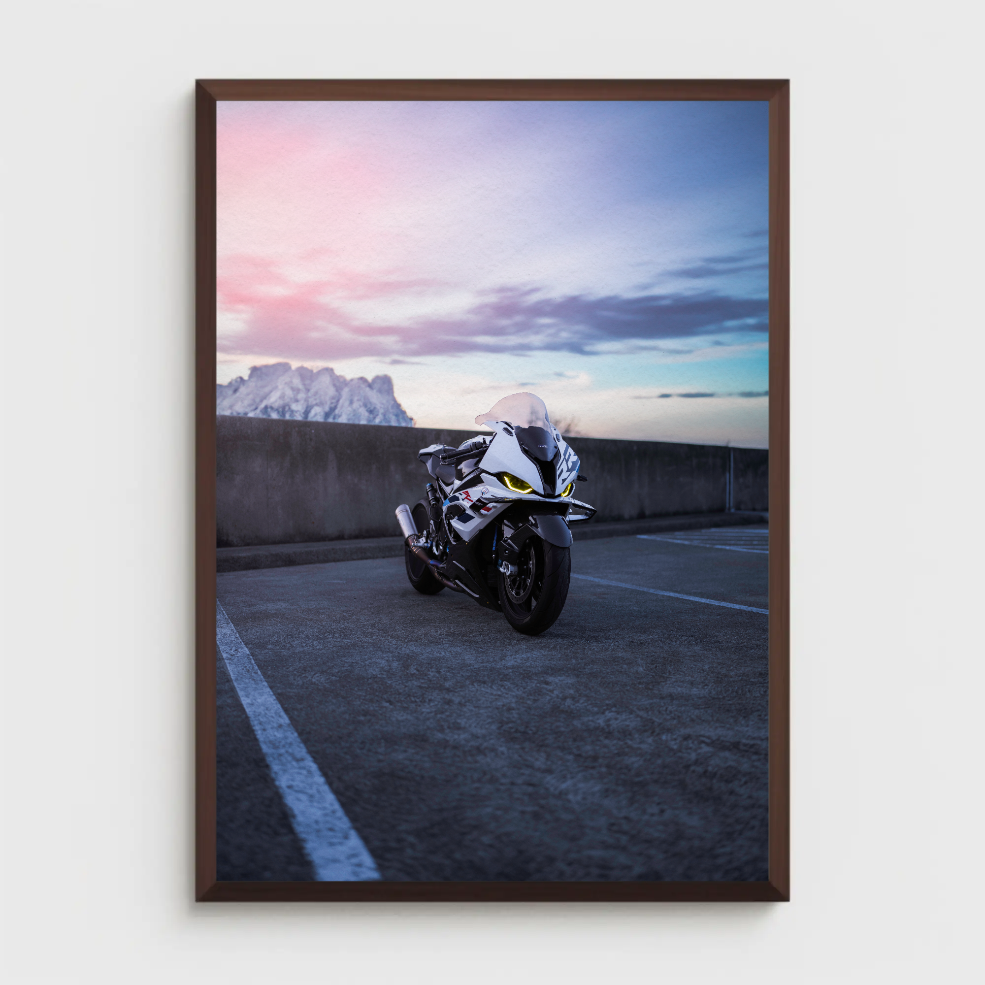 BMW S1000RR Drag Spec Motorcycle Poster #014 - Throttle Designs