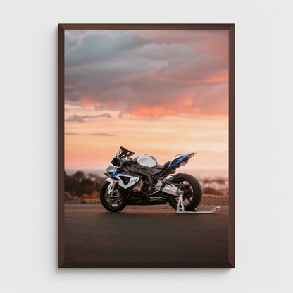 BMW S1000RR HP4 Motorcycle Poster #003 - Throttle Designs