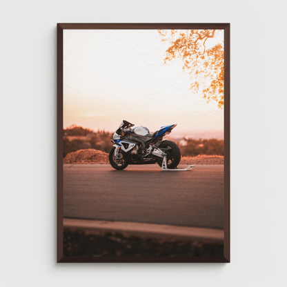 BMW S1000RR HP4 Motorcycle Poster #011 - Throttle Designs