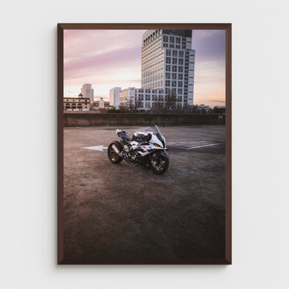 BMW S1000RR Drag Spec Motorcycle Poster #006 - Throttle Designs