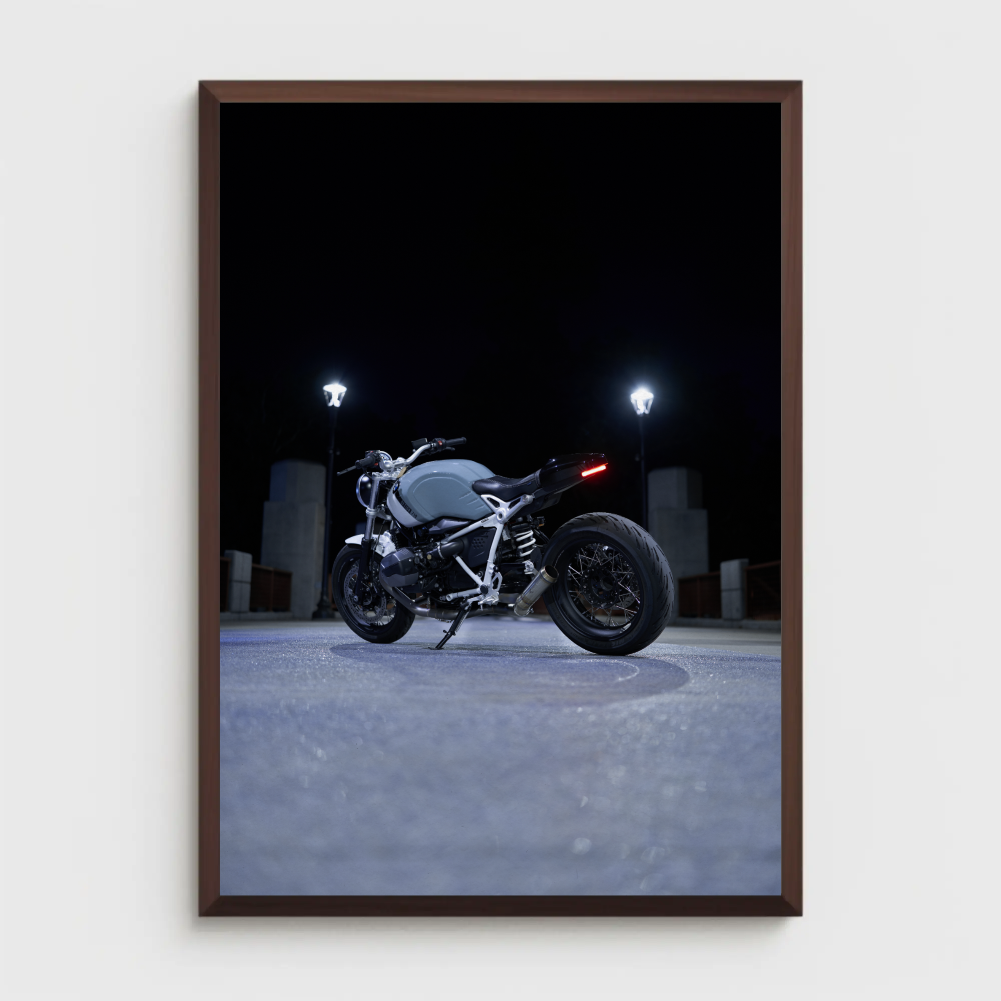 BMW R Nine T Motorcycle Poster #009 - Throttle Designs