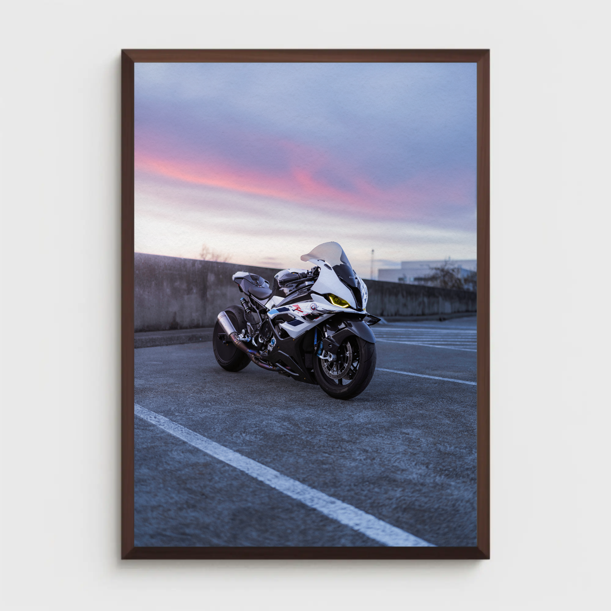 BMW S1000RR Drag Spec Motorcycle Poster #016 - Throttle Designs