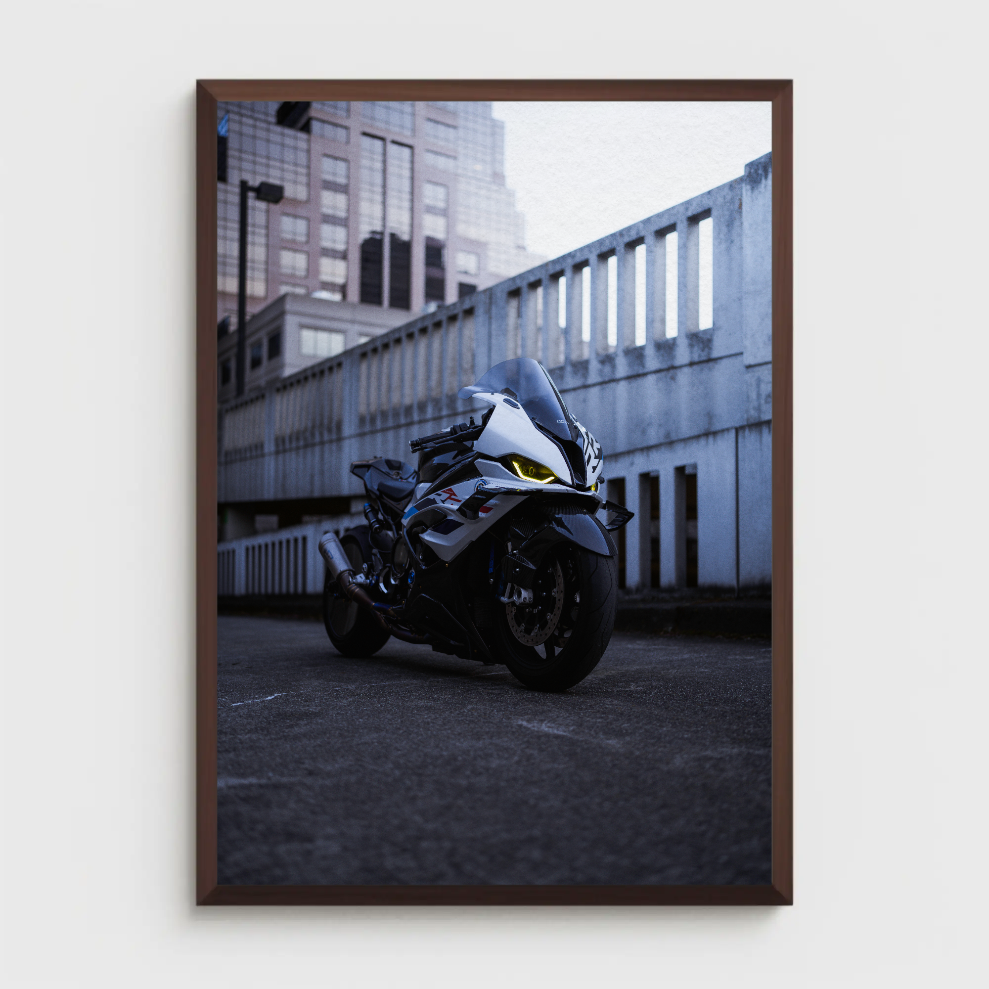 BMW S1000RR Drag Spec Motorcycle Poster #012 - Throttle Designs