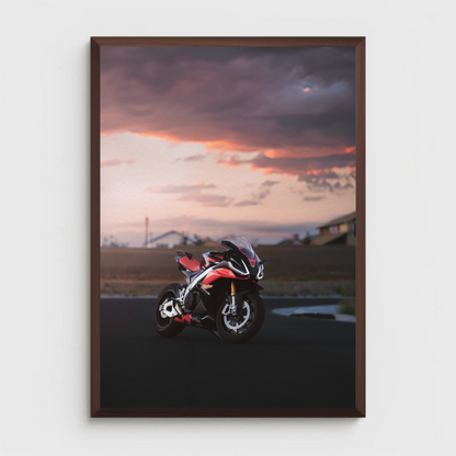 Aprilia RSV4 1100 Factory Motorcycle Poster #030 - Throttle Designs