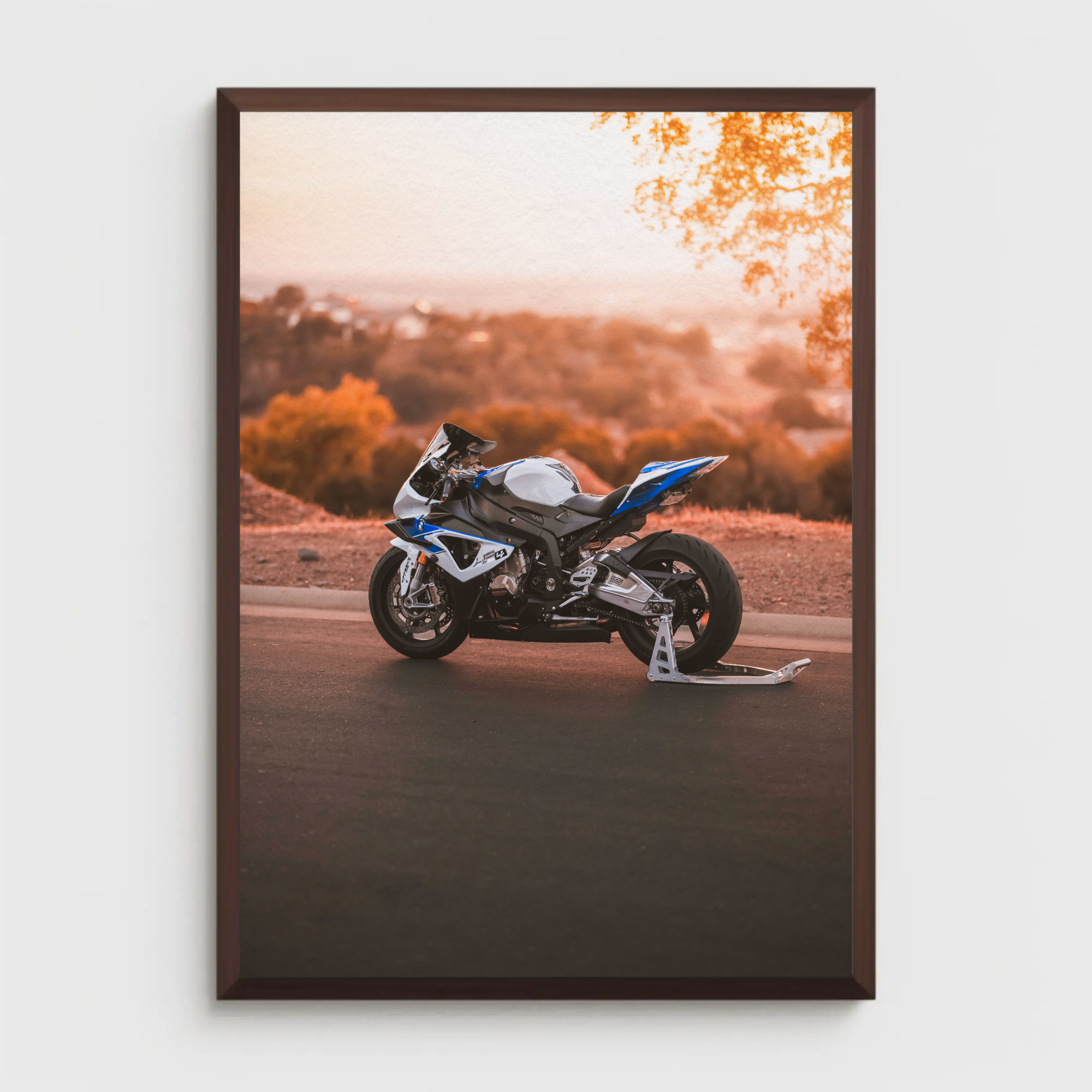 BMW S1000RR HP4 Motorcycle Poster #006 - Throttle Designs