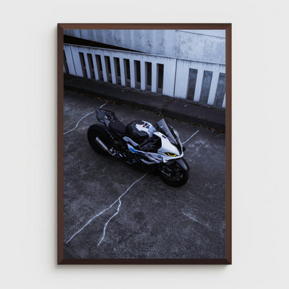 BMW S1000RR Drag Spec Motorcycle Poster #011 - Throttle Designs