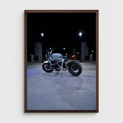 BMW R Nine T Motorcycle Poster #007 - Throttle Designs