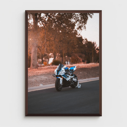 BMW S1000RR HP4 Motorcycle Poster #002 - Throttle Designs