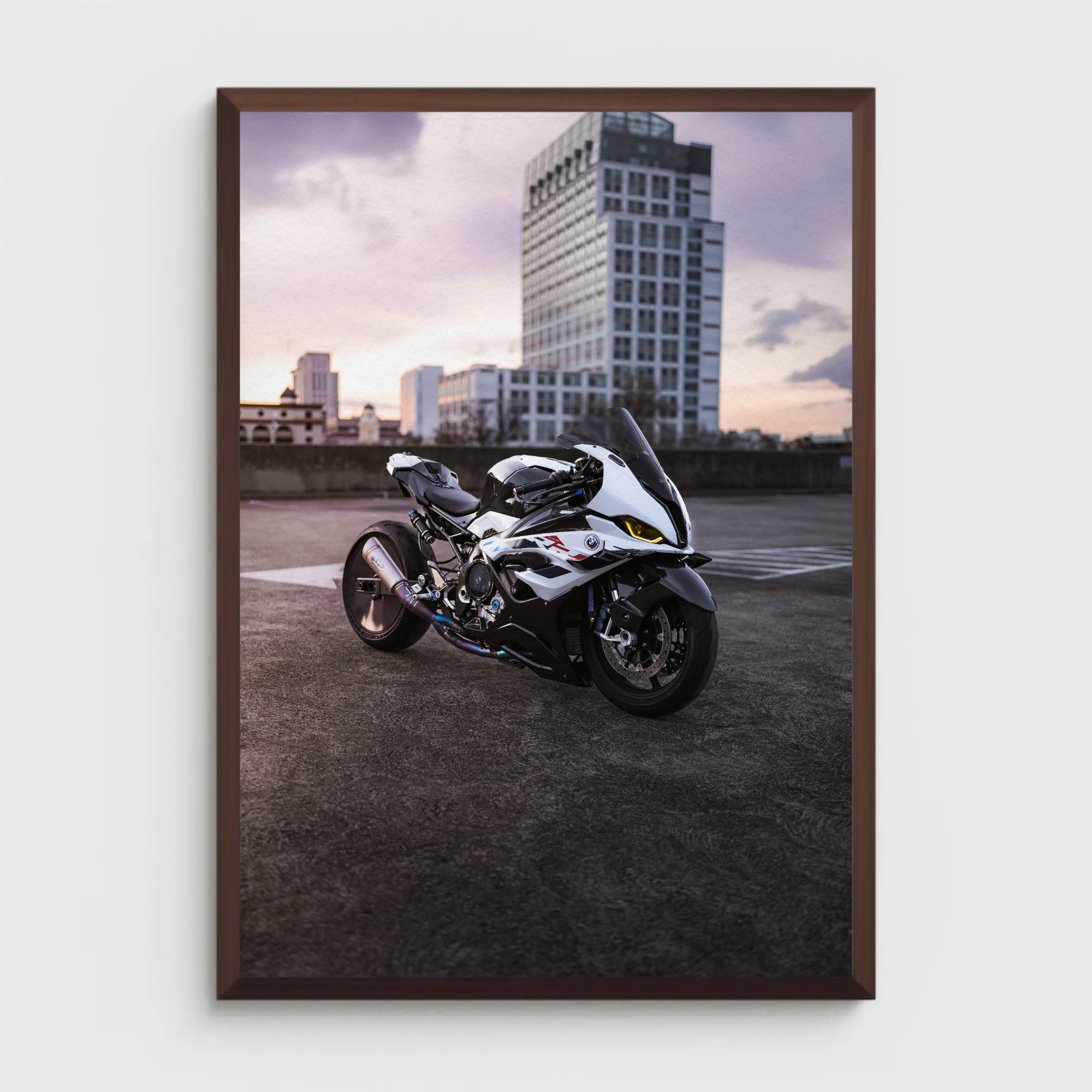 BMW S1000RR Drag Spec Motorcycle Poster #009 - Throttle Designs