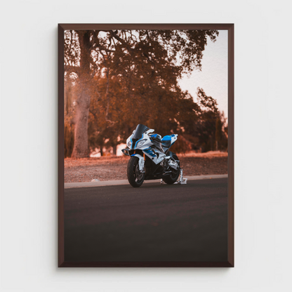 BMW S1000RR HP4 Motorcycle Poster #001 - Throttle Designs