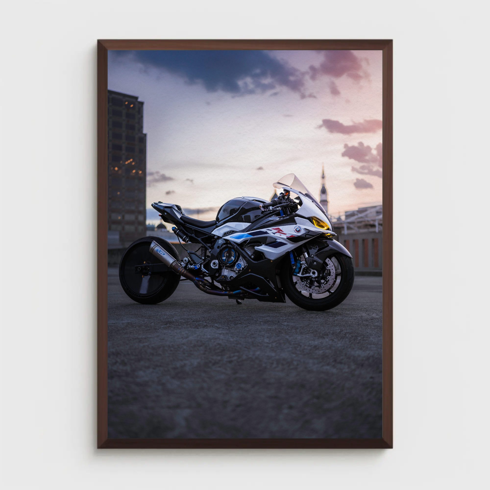 BMW S1000RR Drag Spec Motorcycle Poster #017 - Throttle Designs