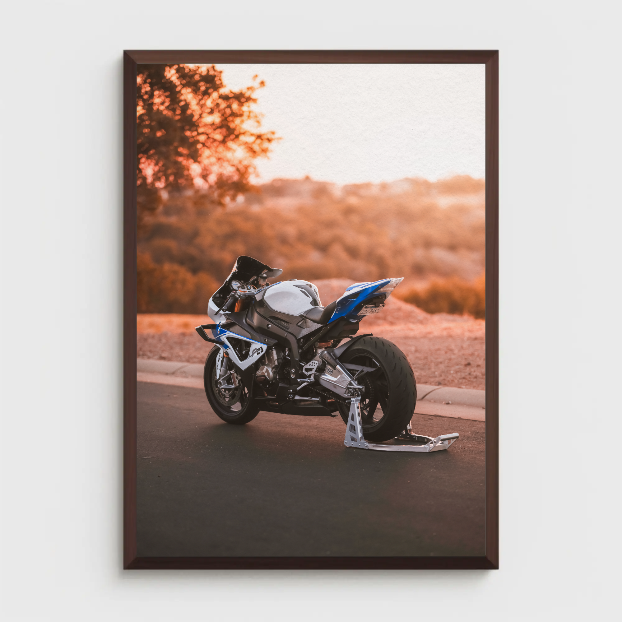 BMW S1000RR HP4 Motorcycle Poster #005 - Throttle Designs