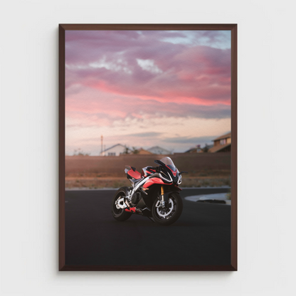 Aprilia RSV4 1100 Factory Motorcycle Poster #024 - Throttle Designs