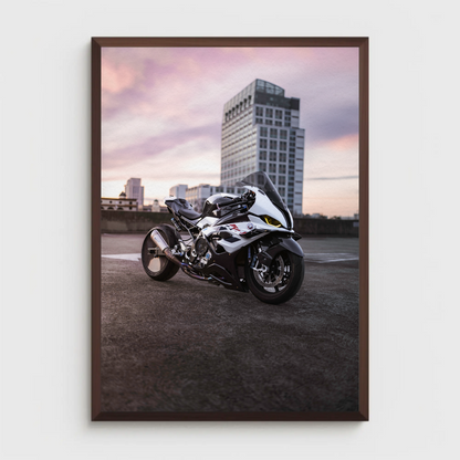 BMW S1000RR Drag Spec Motorcycle Poster #008 - Throttle Designs