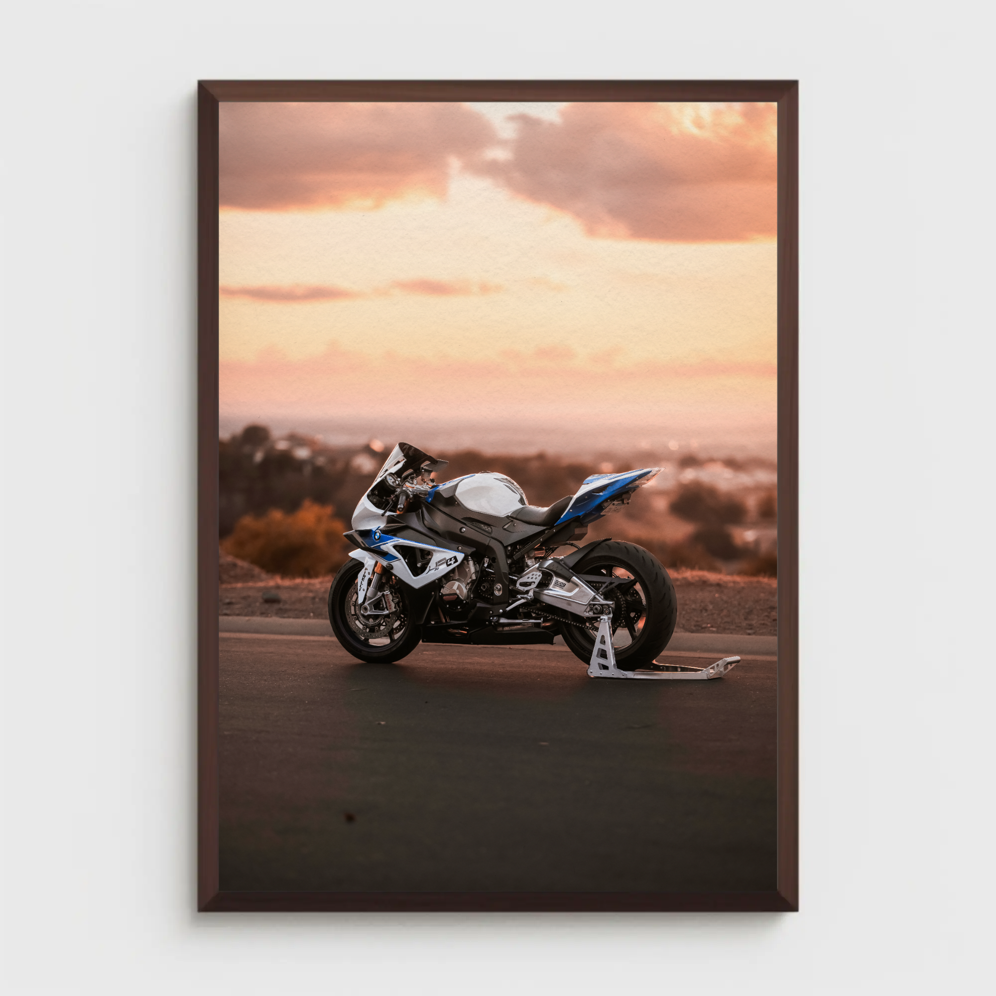 BMW S1000RR HP4 Motorcycle Poster #008 - Throttle Designs