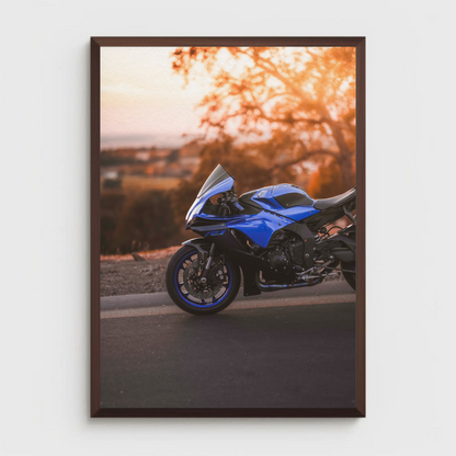 Yamaha R1 Motorcycle Poster #002 - Throttle Designs