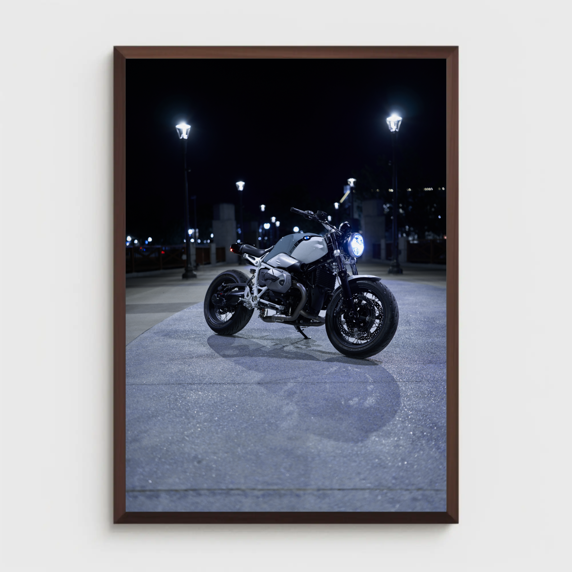 BMW R Nine T Motorcycle Poster #008 - Throttle Designs