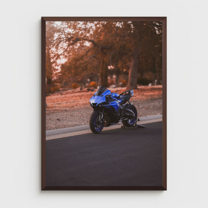 Yamaha R1 Motorcycle Poster #001 - Throttle Designs