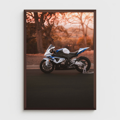 BMW S1000RR HP4 Motorcycle Poster #009 - Throttle Designs