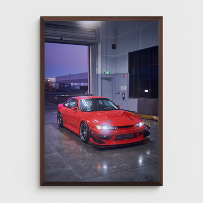 Nissan 240sx S14 Kouki Automotive Car Poster #017 - Throttle Designs