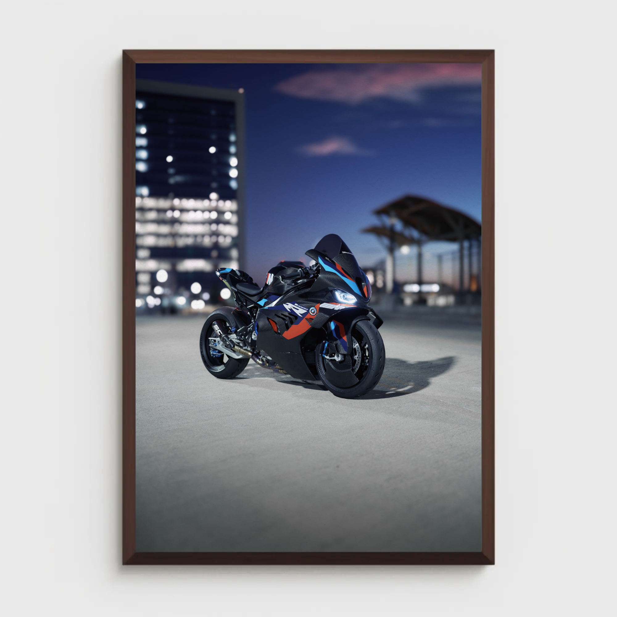 BMW M1000RR Motorcycle Poster Art - Version #027 for Enthusiasts - Throttle Designs