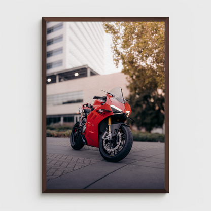 Ducati Panigale V4S Motorcycle Poster #007 - Throttle Designs