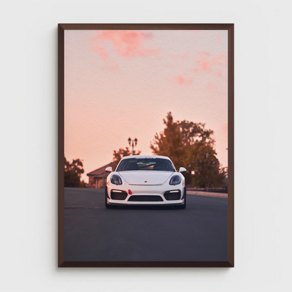 Porsche GT4 Automotive Car Poster #006 - Throttle Designs