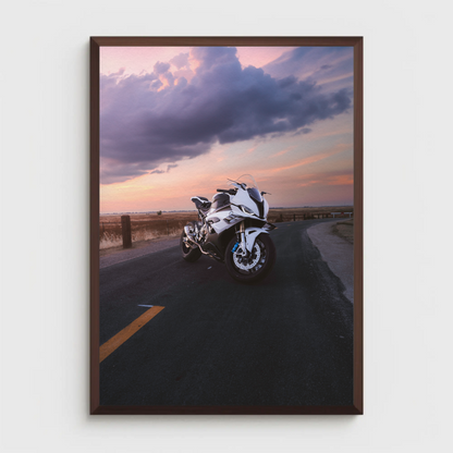 BMW S1000RR Motorcycle Poster #001 - Throttle Designs