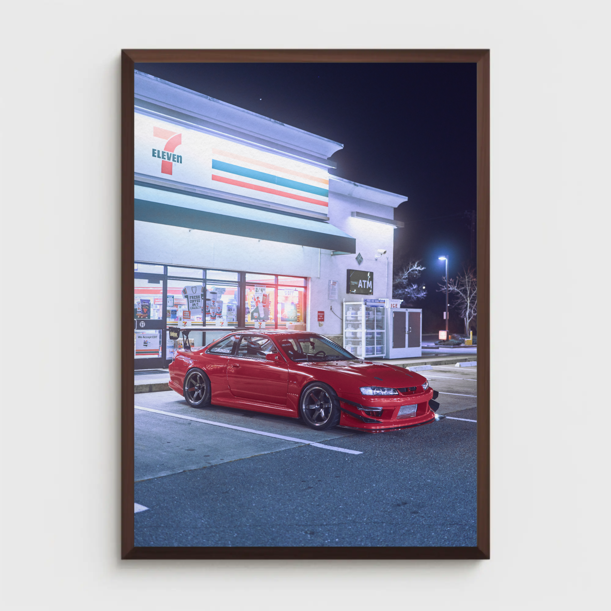 Nissan 240sx S14 Kouki Automotive Car Poster #007 - Throttle Designs