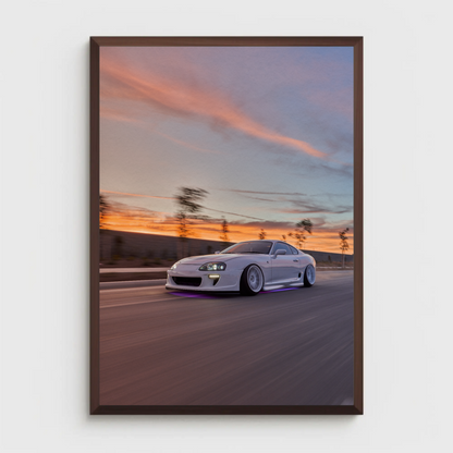 Toyota Supra MK4 Automotive Car Poster #041 - Throttle Designs