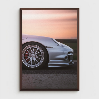 Porsche 911 Turbo Automotive Car Poster #001 - Throttle Designs