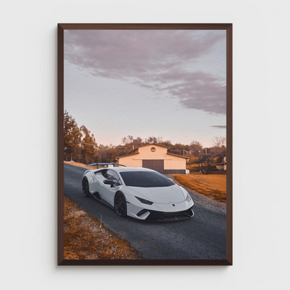 Lamborghini Huracan Automotive Car Poster #005 - Throttle Designs