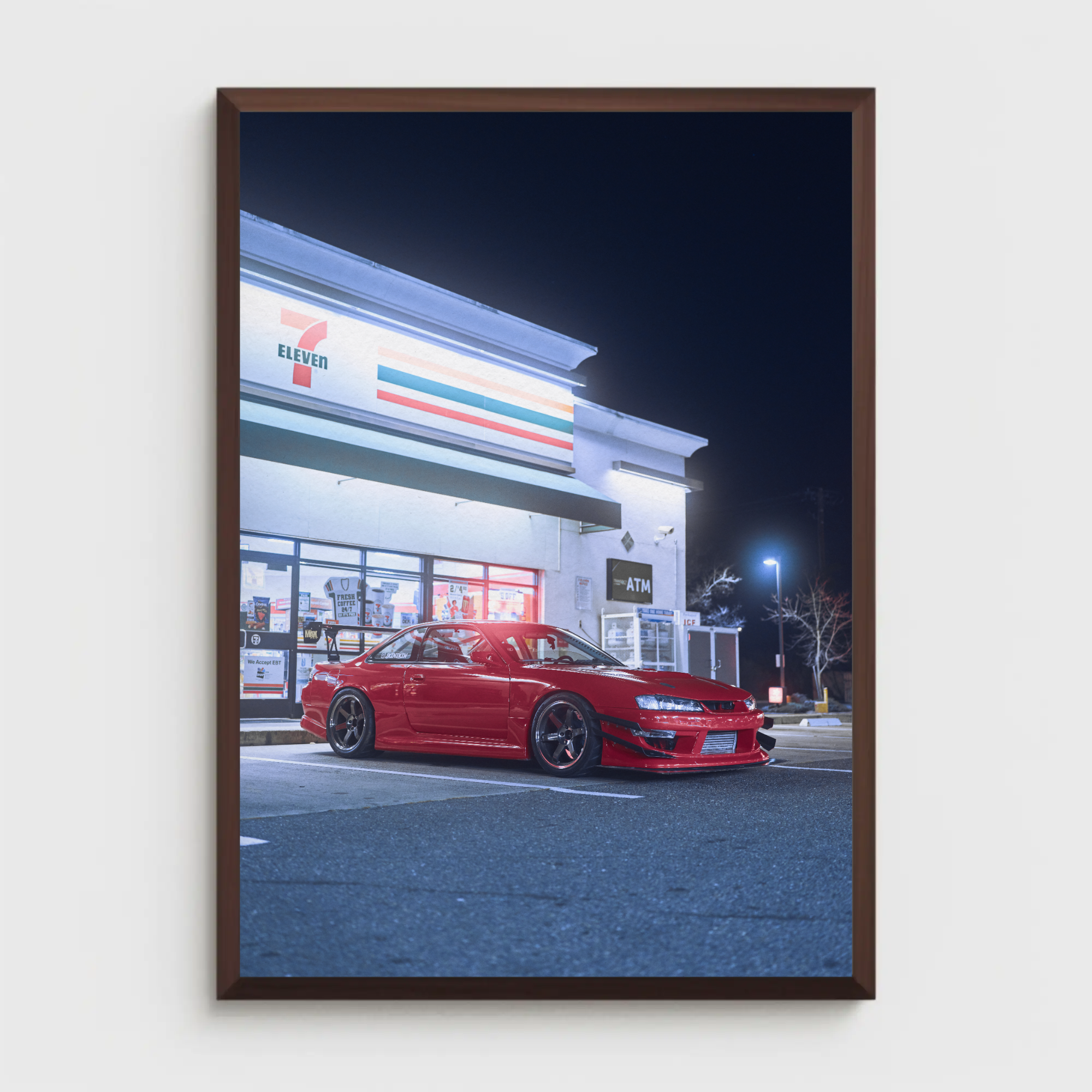 Nissan 240sx S14 Kouki Automotive Car Poster #010 - Throttle Designs