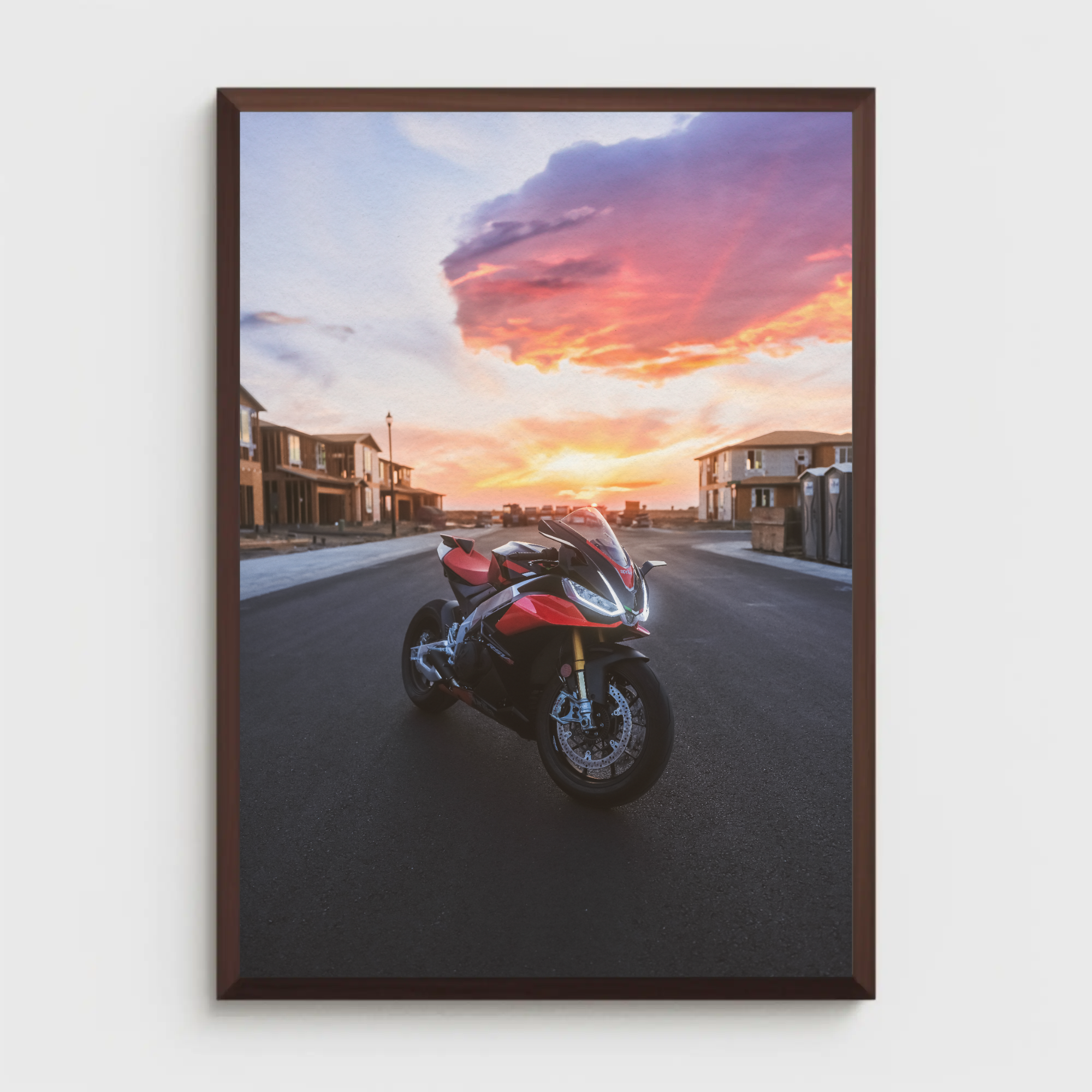 Aprilia RSV4 1100 Factory Motorcycle Poster #004 - Throttle Designs