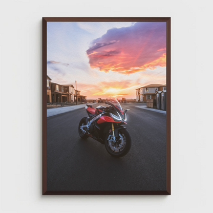 Aprilia RSV4 1100 Factory Motorcycle Poster #004 - Throttle Designs