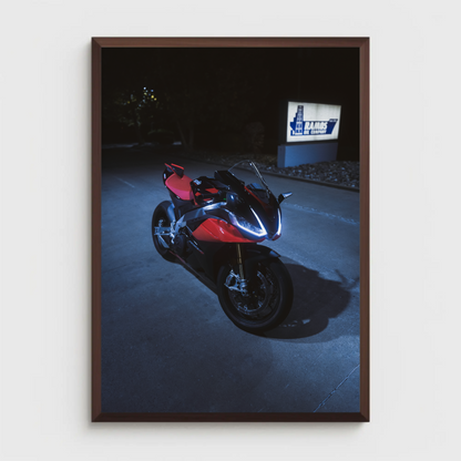 Aprilia RSV4 1100 Factory Motorcycle Poster #013 - Throttle Designs