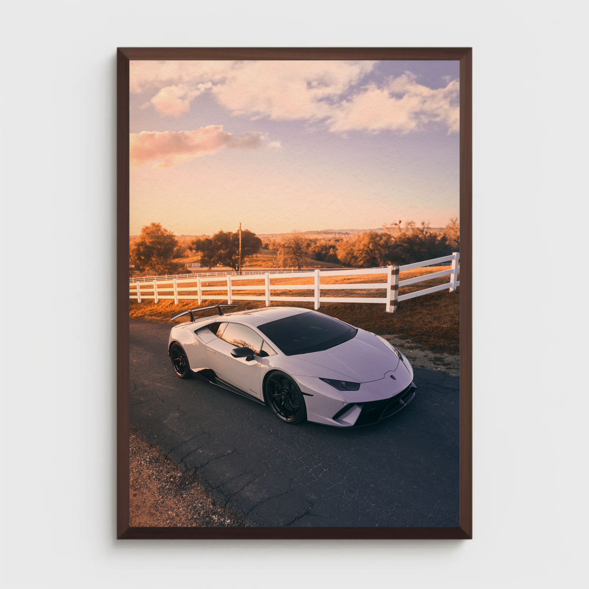 Lamborghini Huracan Automotive Car Poster #012 - Throttle Designs