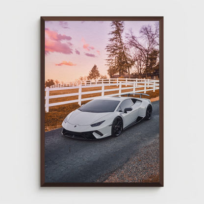 Lamborghini Huracan Automotive Car Poster #006 - Throttle Designs